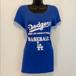Dodgers Blue and White Women’s 100% Cotton T-Shirt